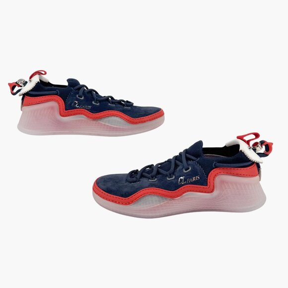 Christian Louboutin Arpoador Navy Drawstring Sneakers Size 39.5 US 9.5 Women's - Picture 9 of 16